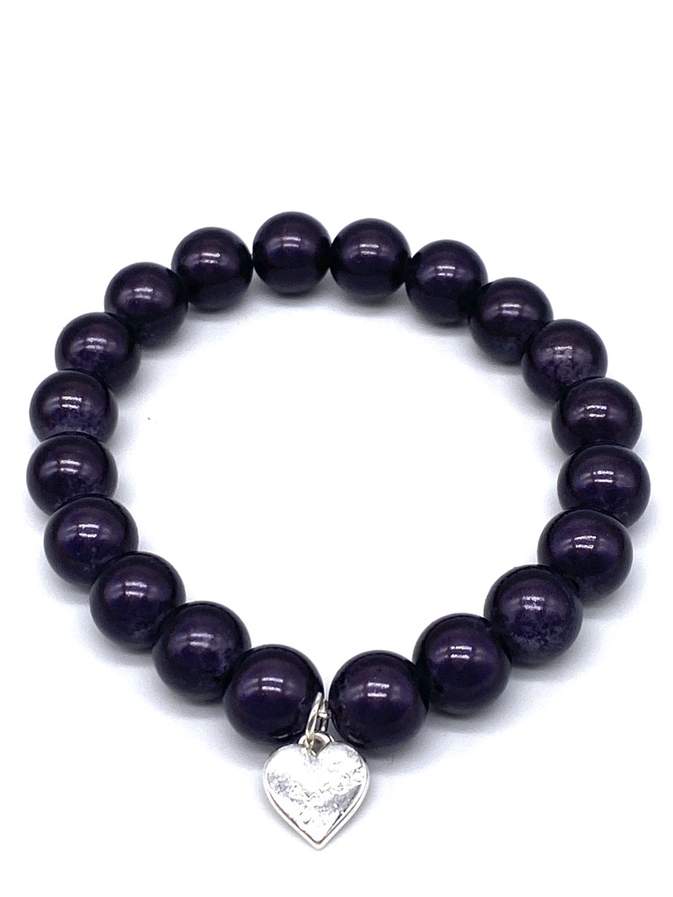 Amazon.com: Purple Tiger Eye Gemstone Bead Bracelet Stretch Chakra Energy  Balance Protection Healing Gift for men & women 10mm 8mm : Handmade Products