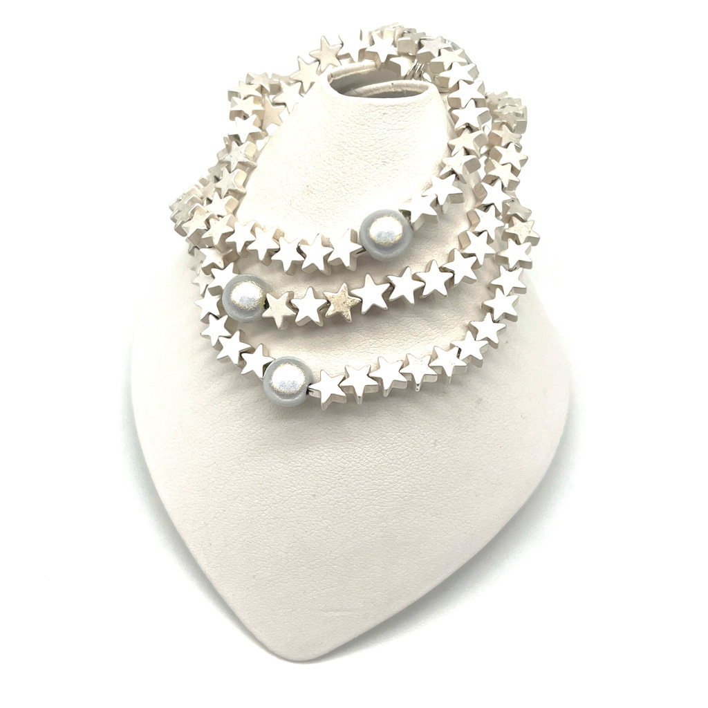 Hematite Star Bracelet With Moon Bead