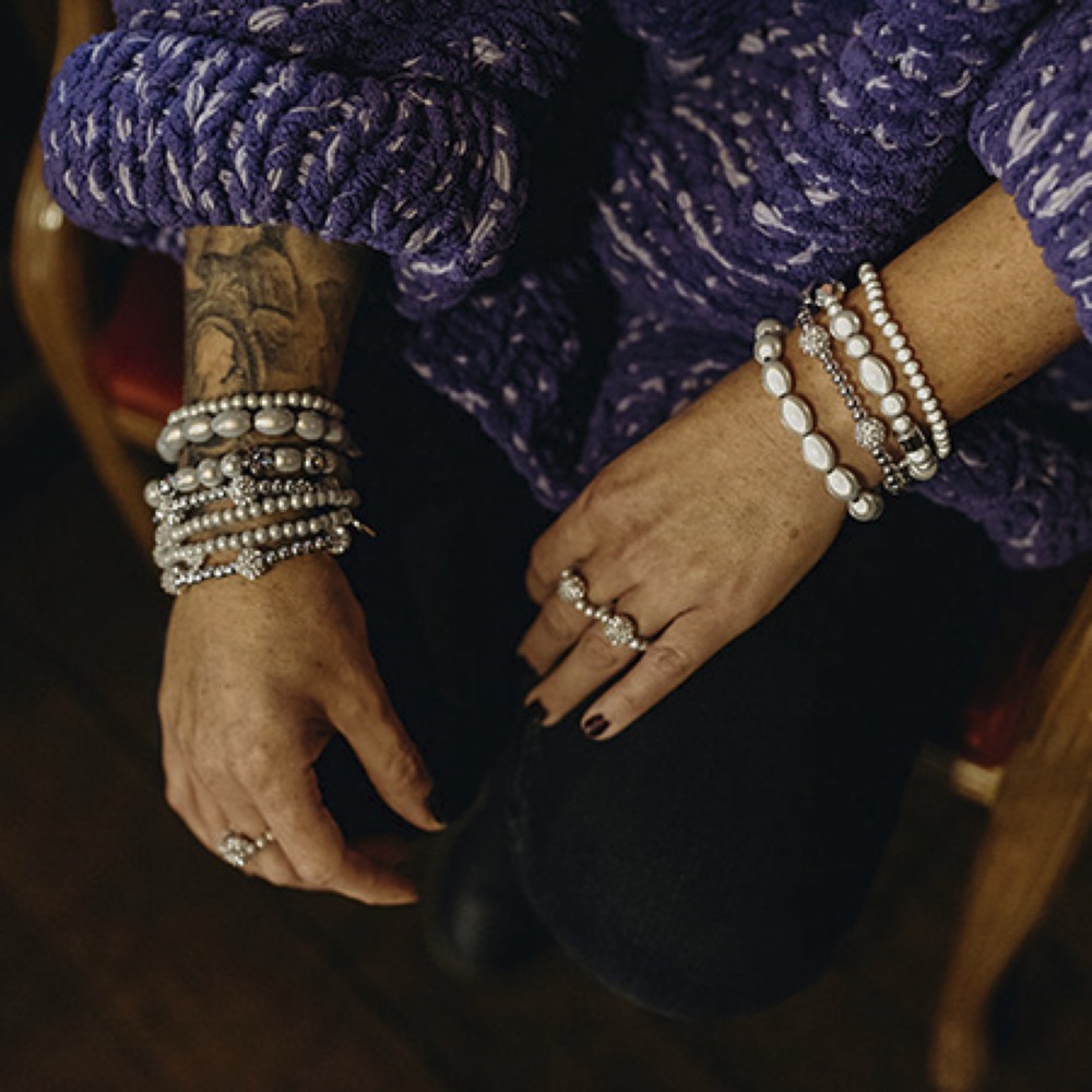 Silver Bracelet With Sparkle