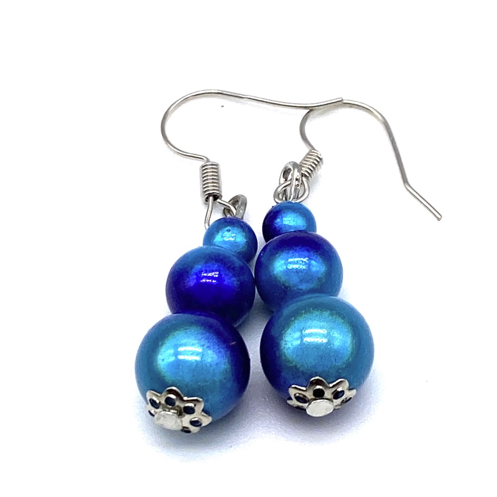 Blueberry Triple Drop Earrings