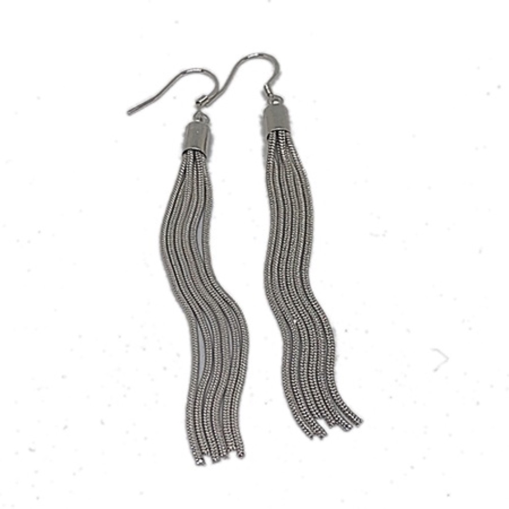 Flex Chain Tassel Drop Earrings