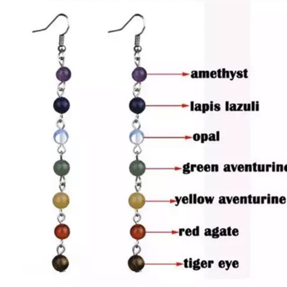 Chakra Long Dangle Earrings