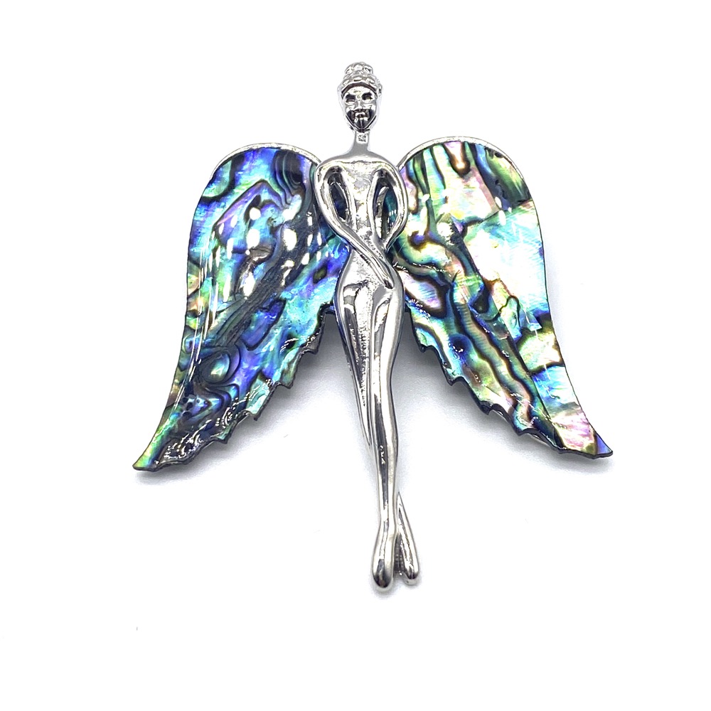 Abalone Shell Angel Brooch