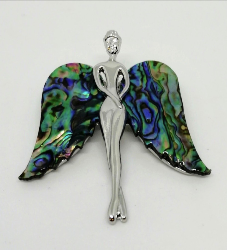 Abalone Shell Angel Brooch