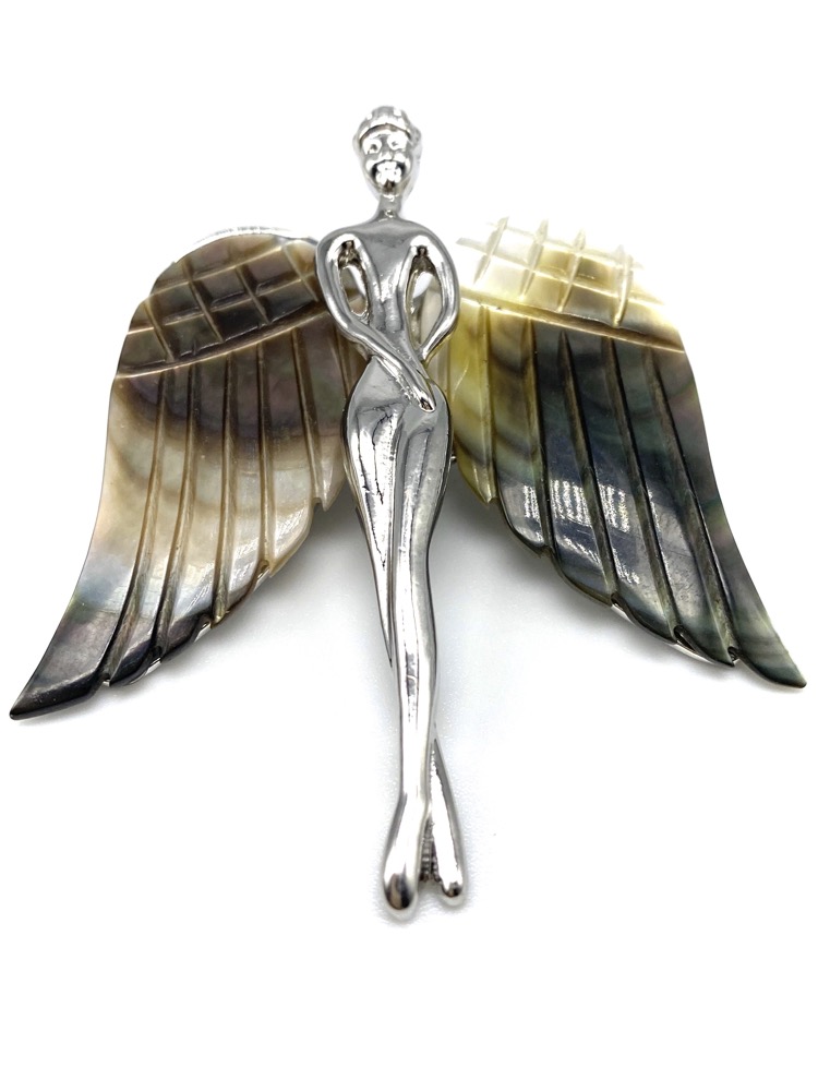 Abalone Shell Angel Brooch