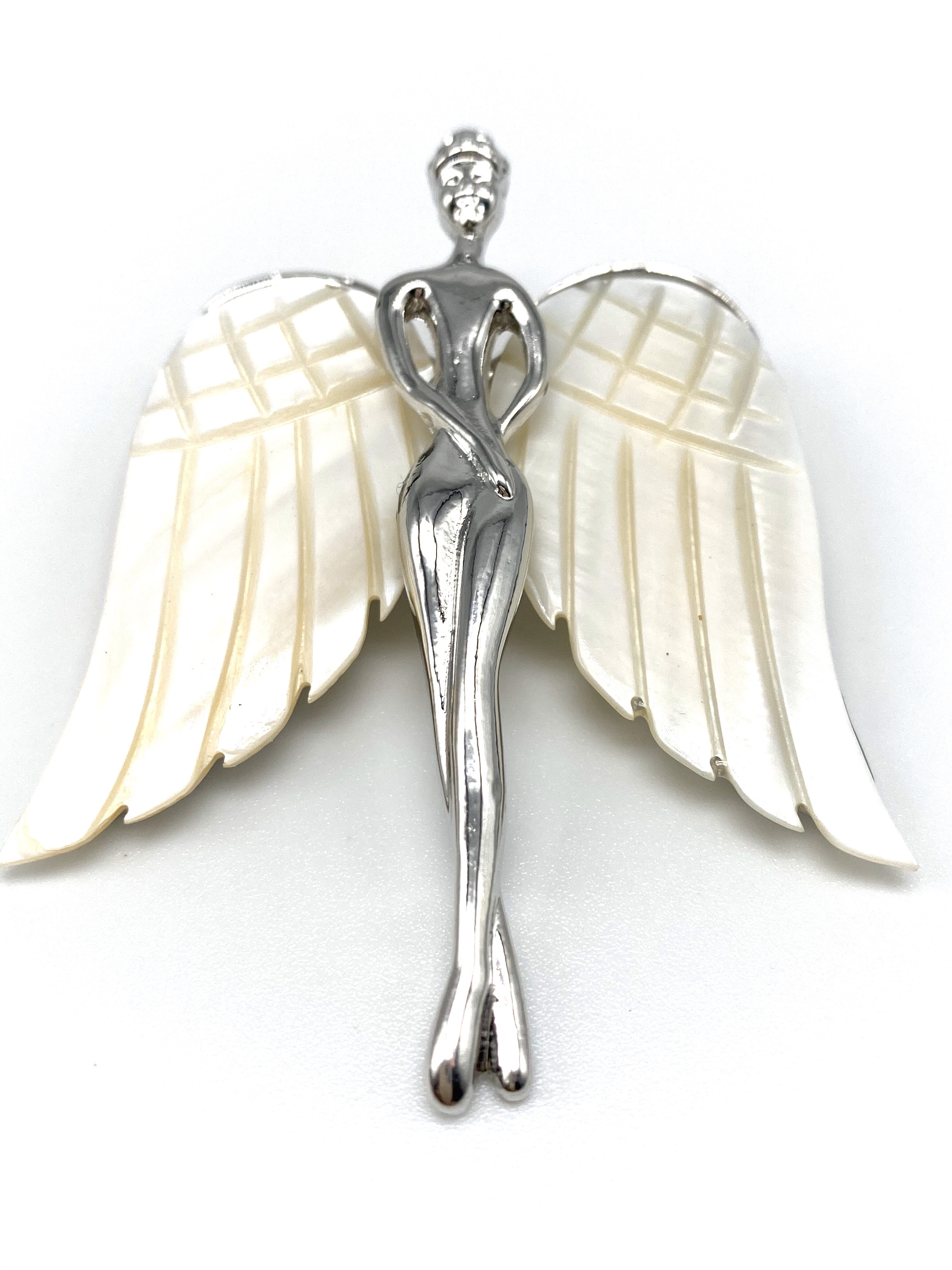 Abalone Shell Angel Brooch