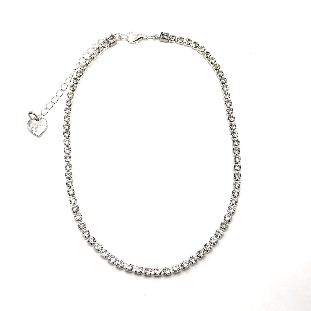 Rhinestone Clasp Choker