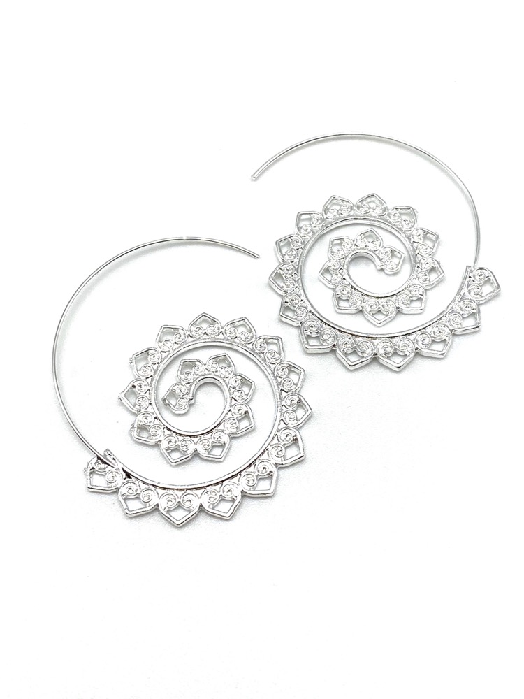 Boho Silver Swirls