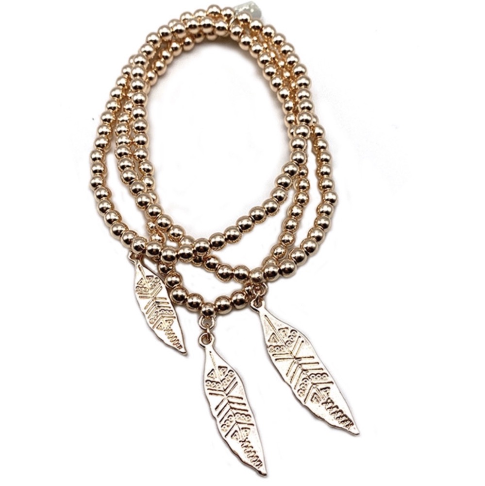 Totem Feather Bracelet Stack