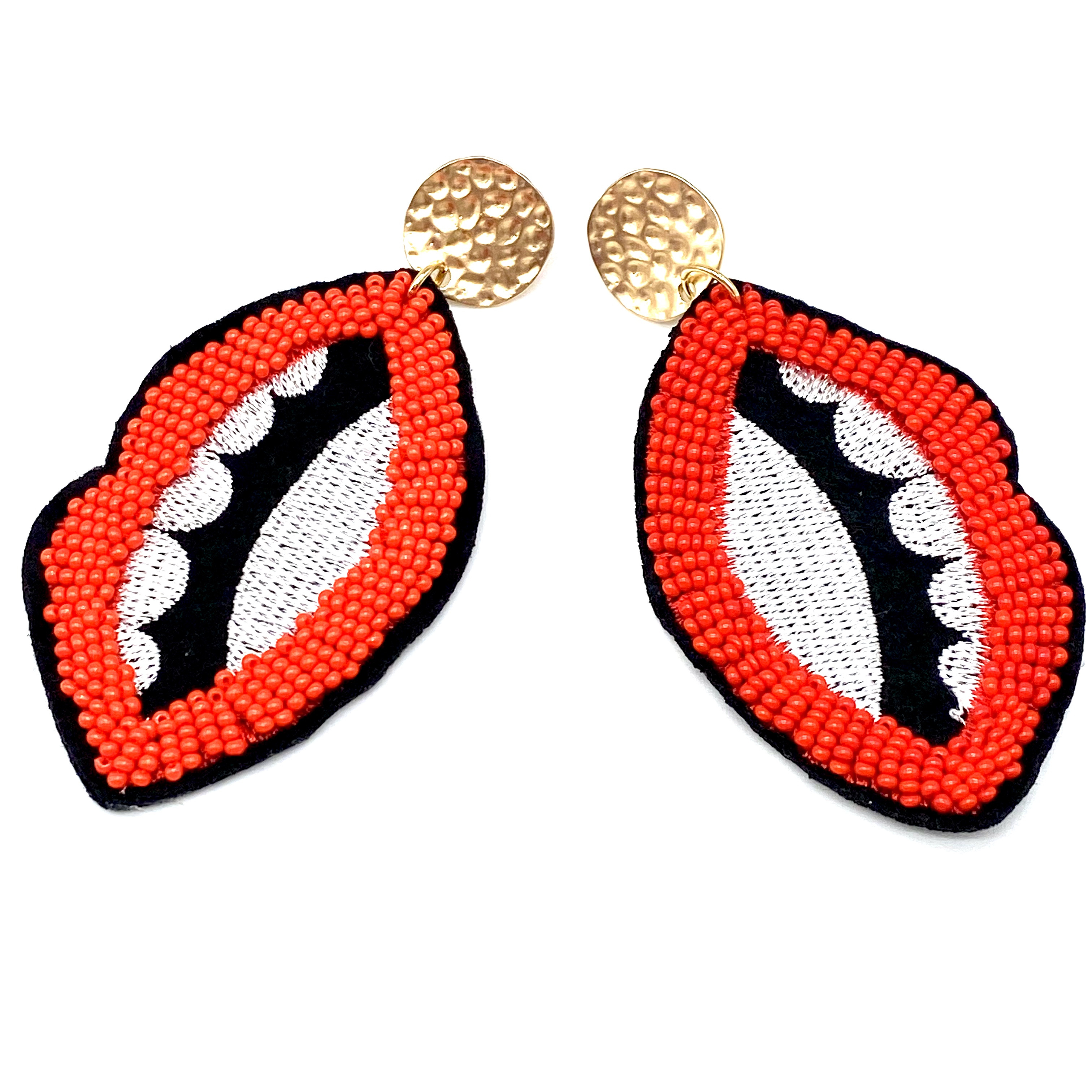 Red Hot Lip Earrings