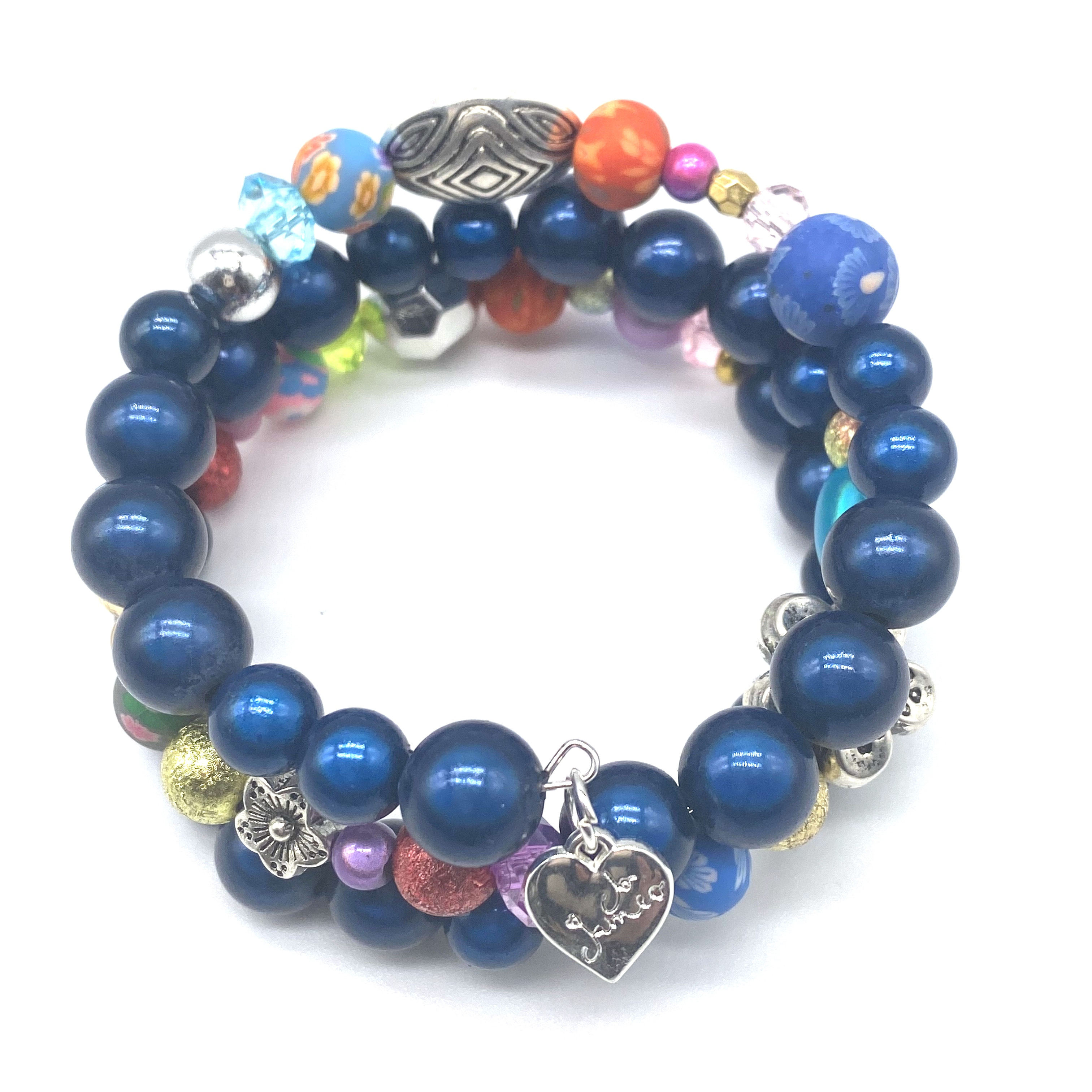 Twist Navy Tibetan Bracelet