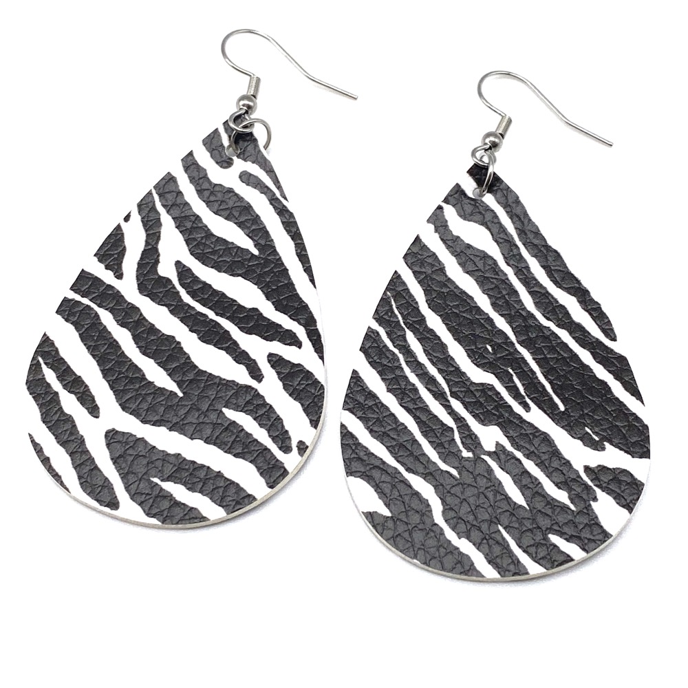 Zebra Print Earrings