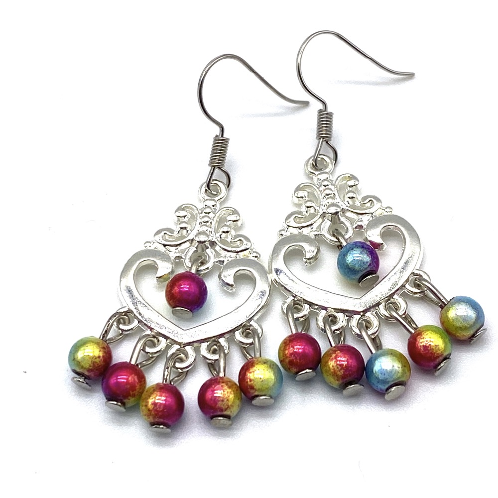 Colour Splash Filigree Earrings