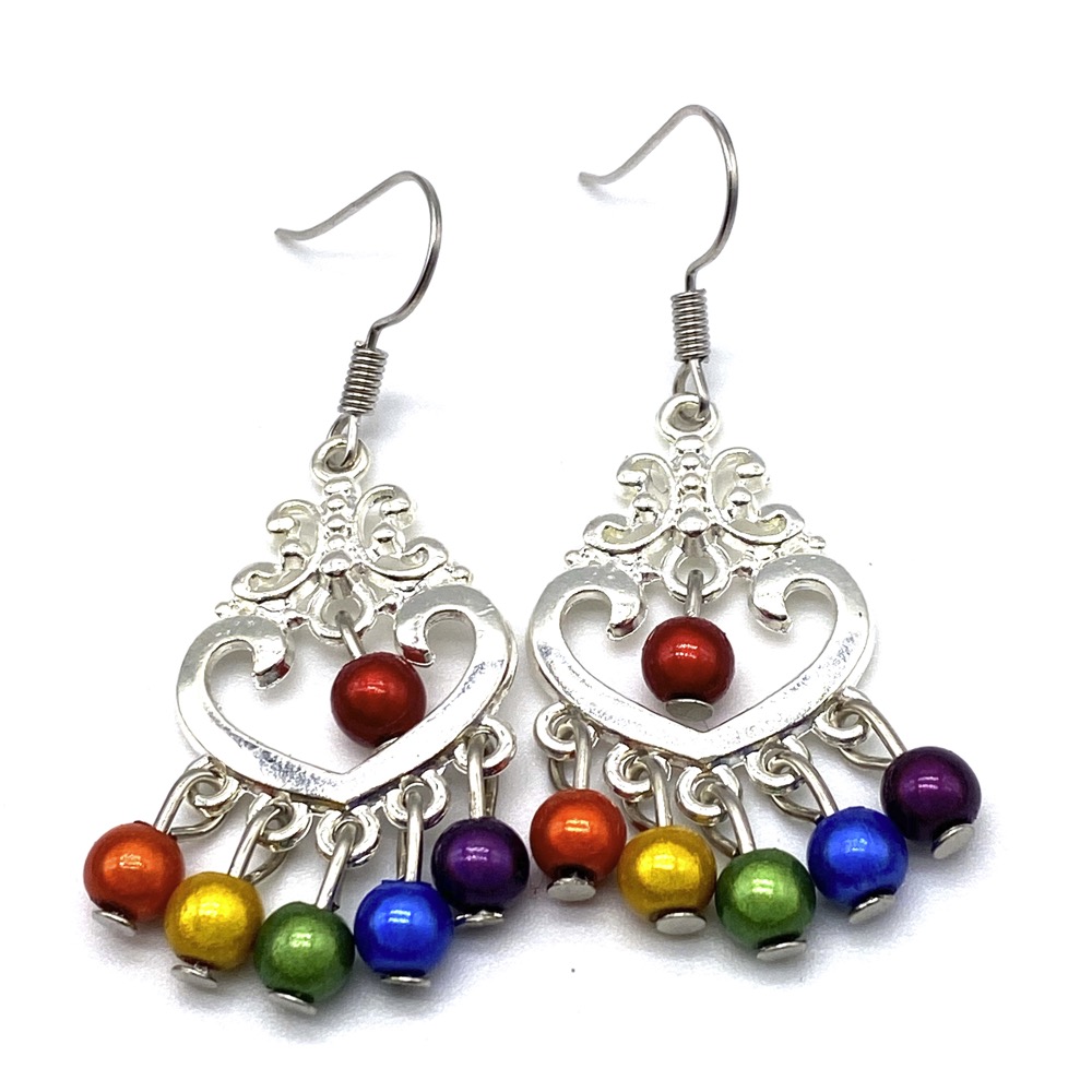 Rainbow Filigree Earrings