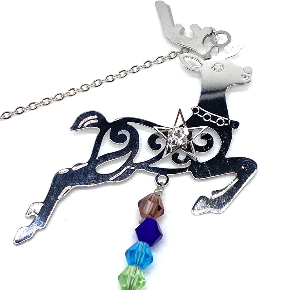 Dancing Reindeer Chakra Sun Catcher