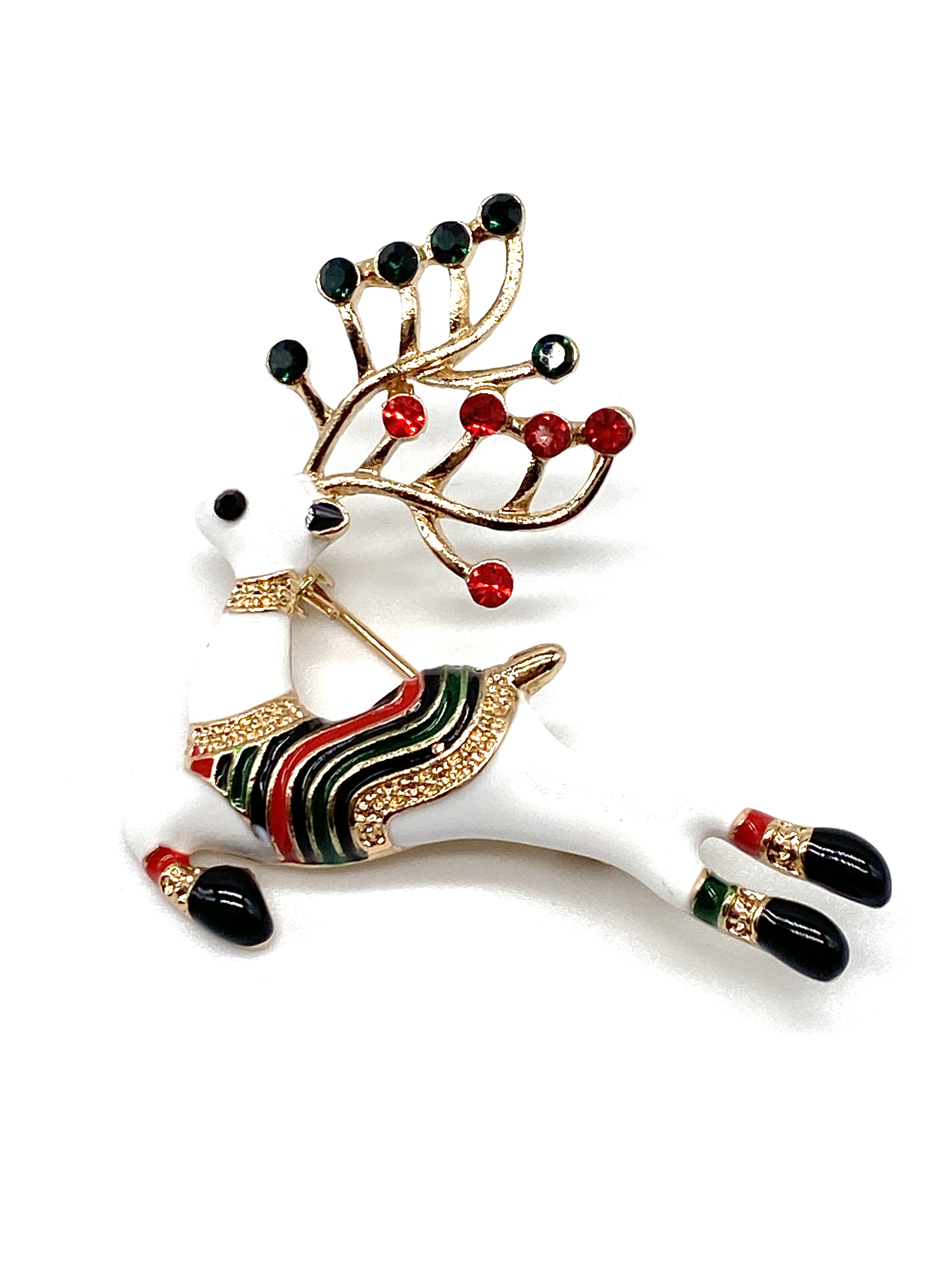 Prancing Reindeer Brooch