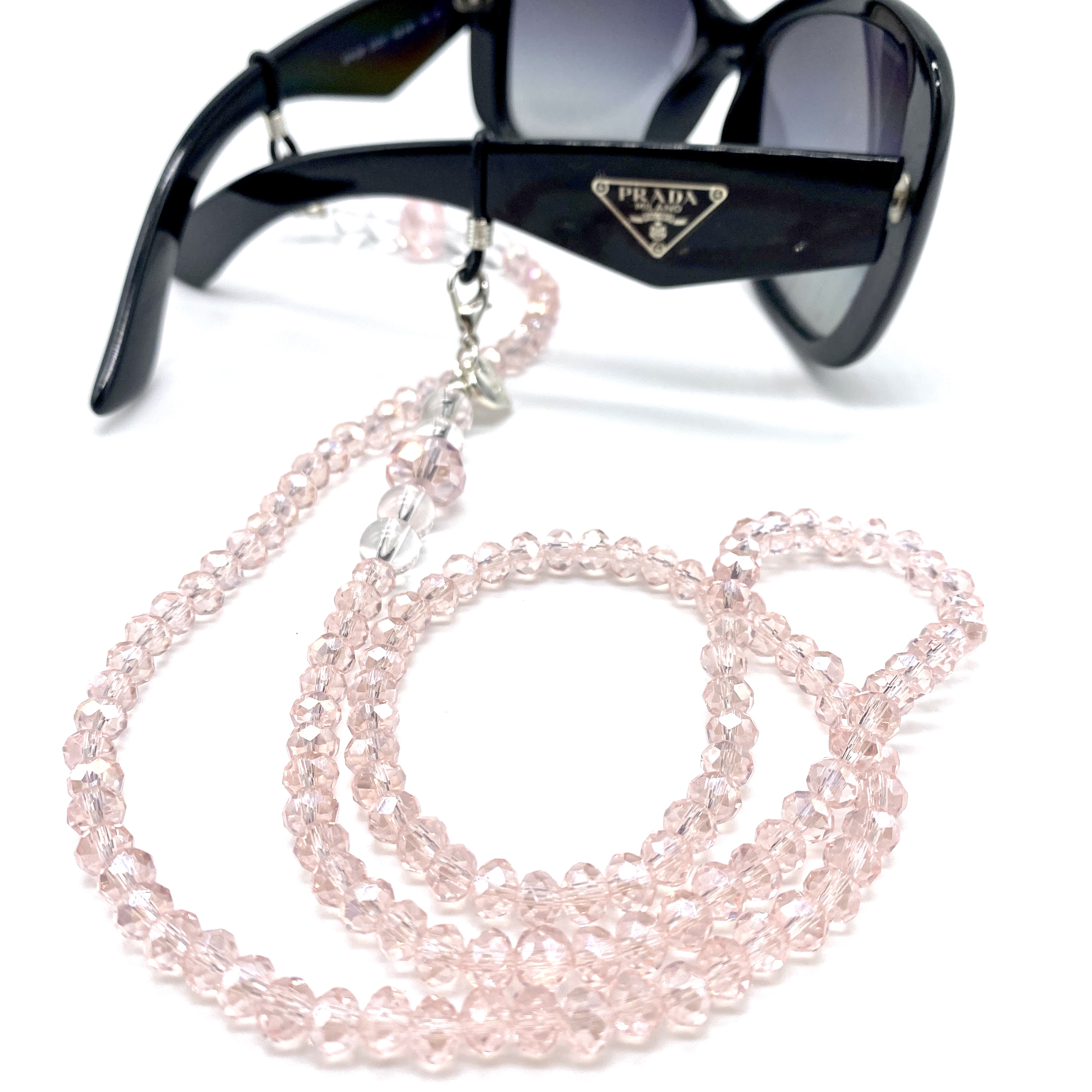 Glasses Chain Pink Crystal