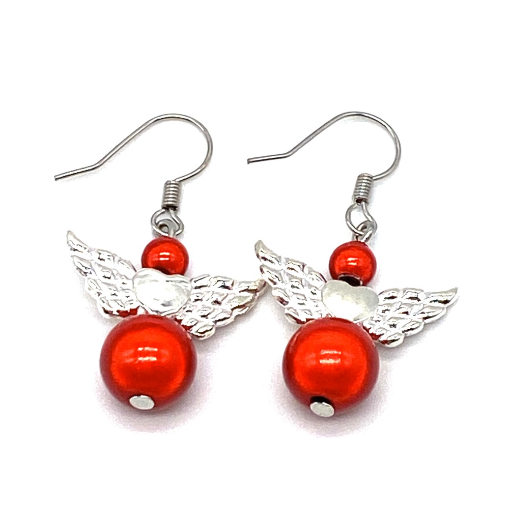 Angel Earrings Red