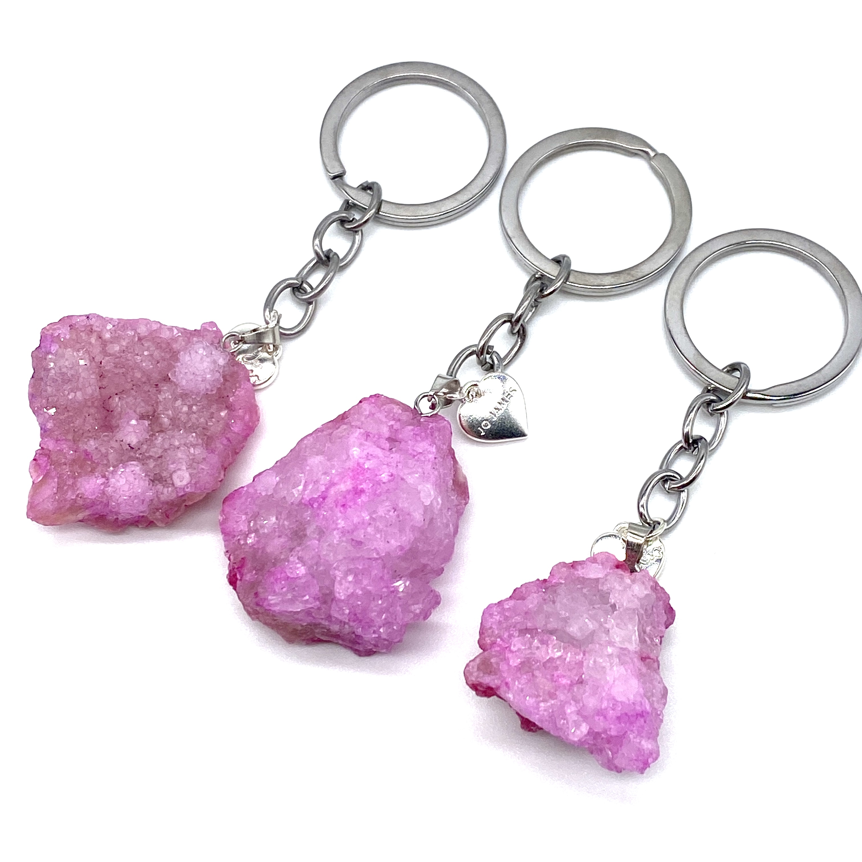 Raw Crystal Keyring