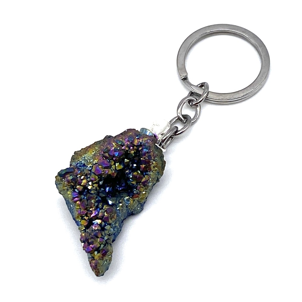 Raw Crystal Keyring