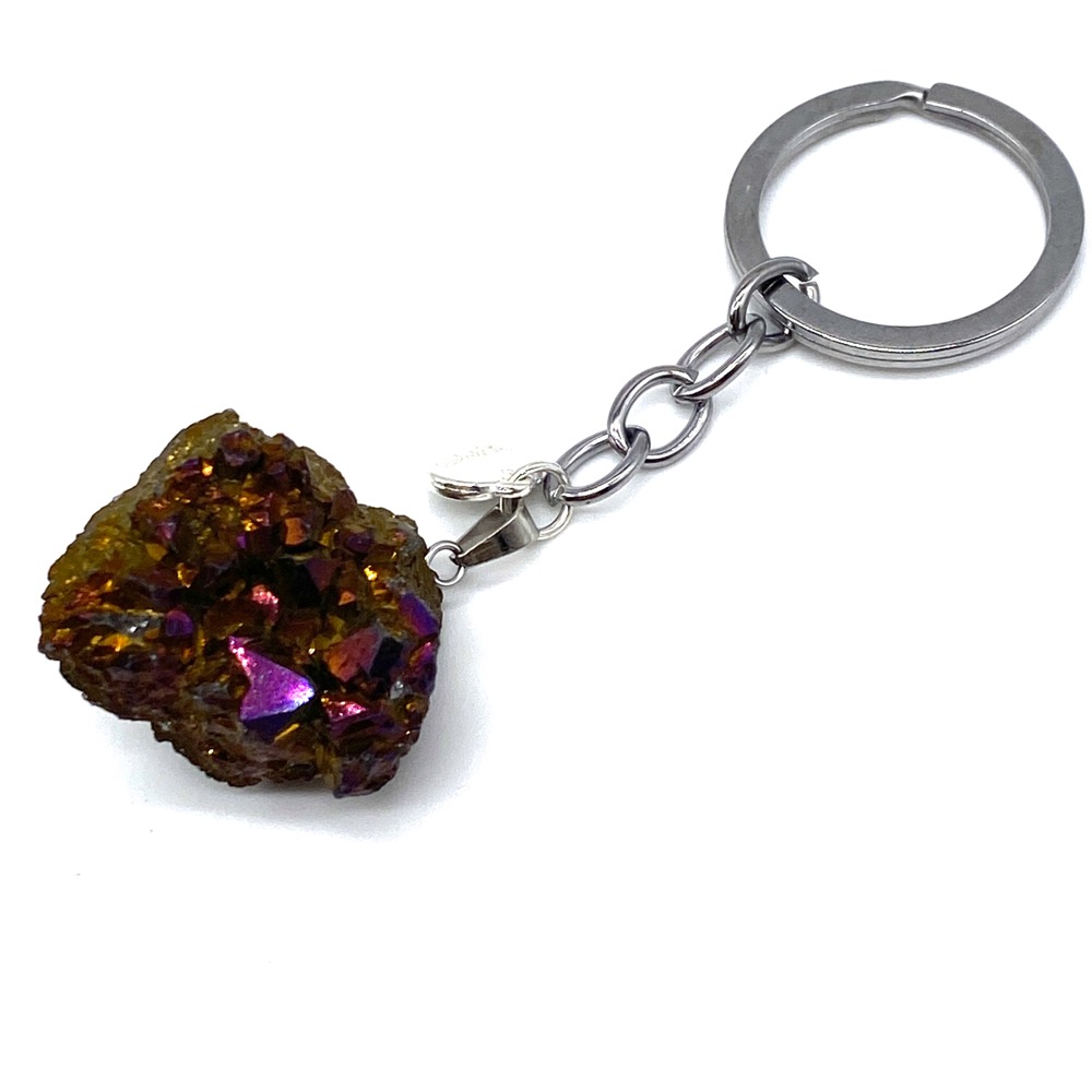 Raw Crystal Keyring