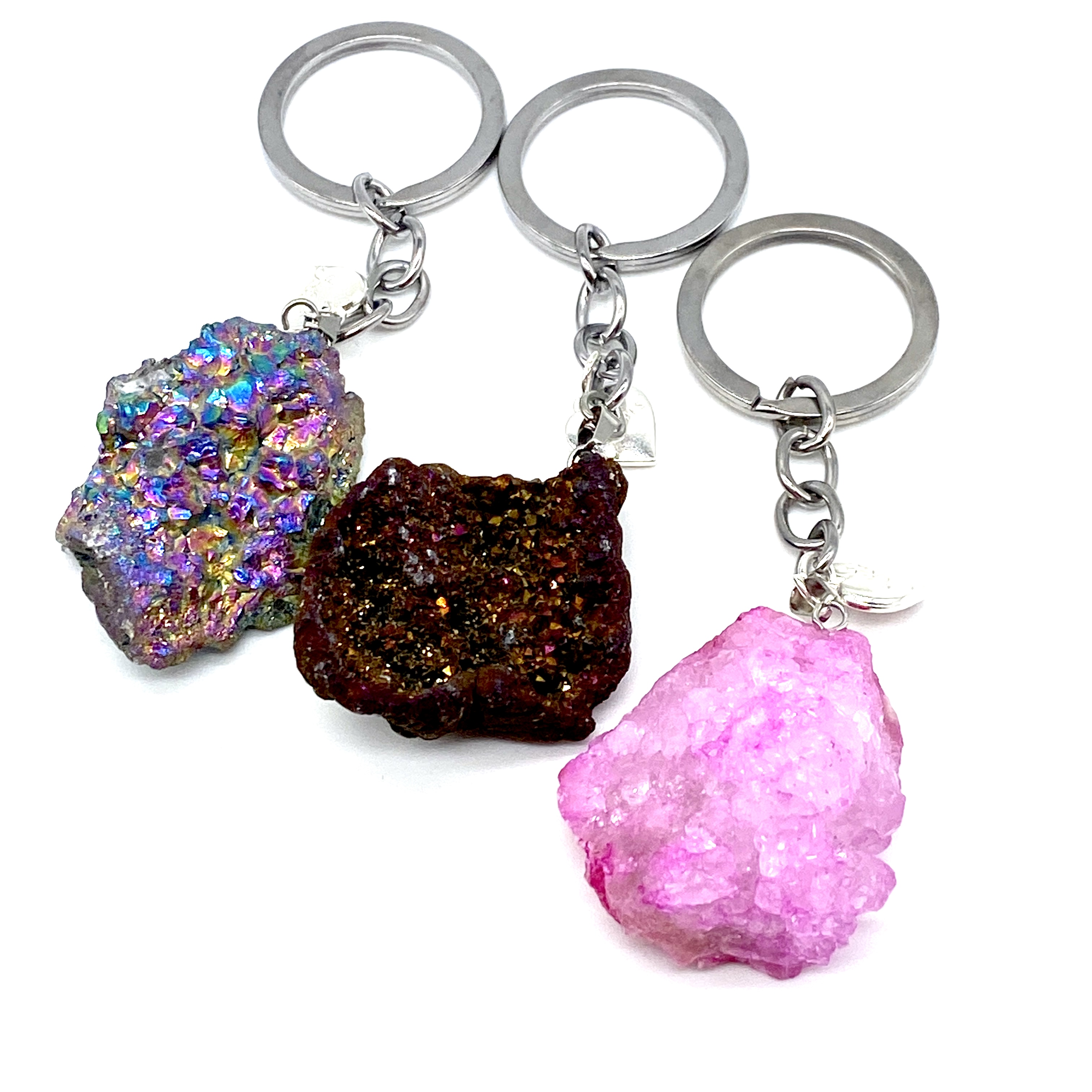 Raw Crystal Keyring