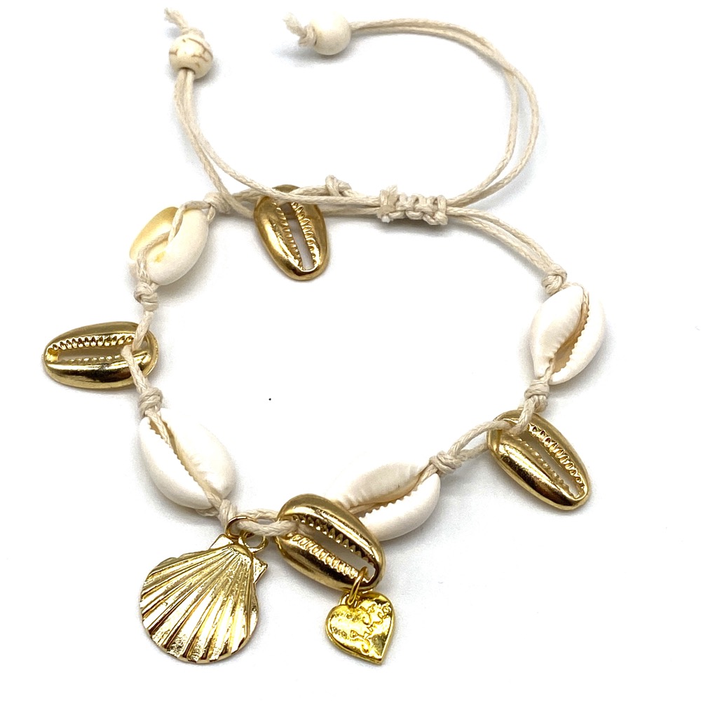 Cowrie Shell Toggle Anklet
