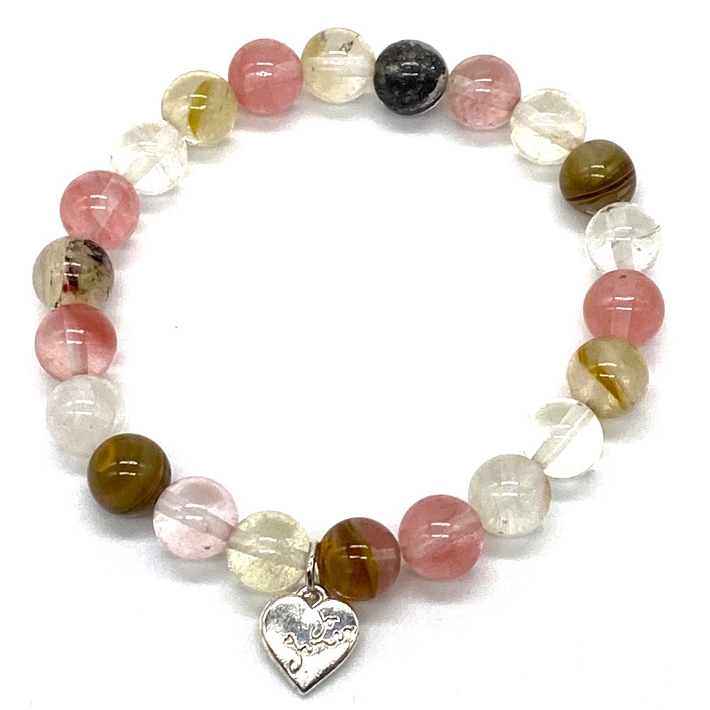 Sweet Cherry Prehnite Bracelet