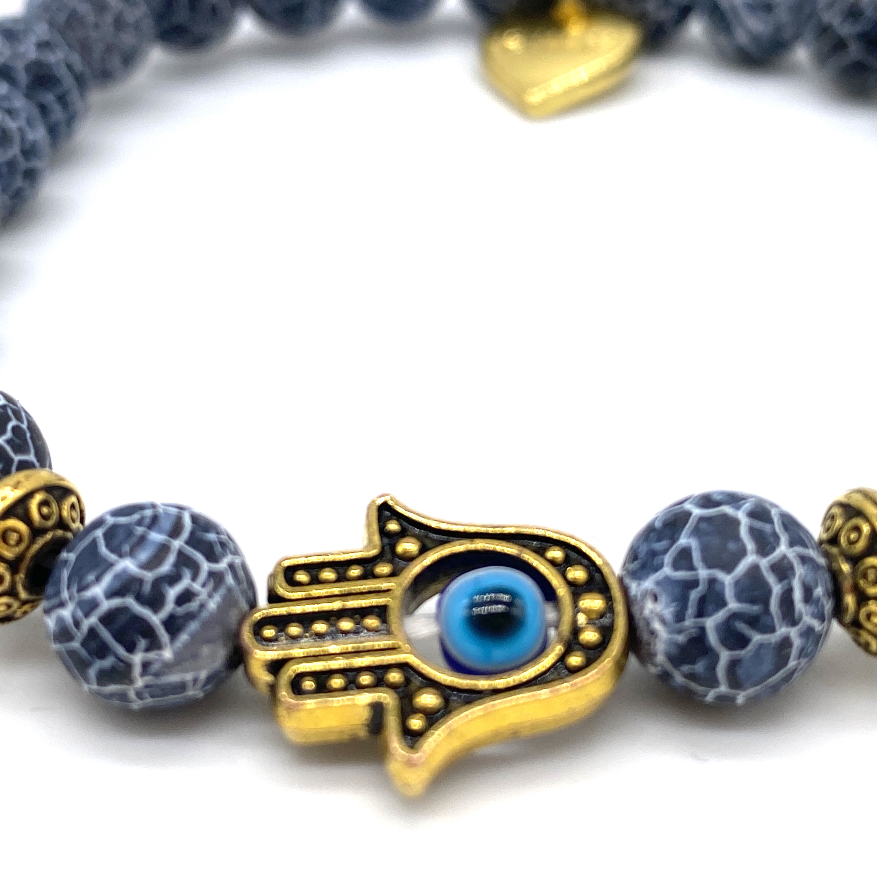 Agate Evil Eye Bracelet