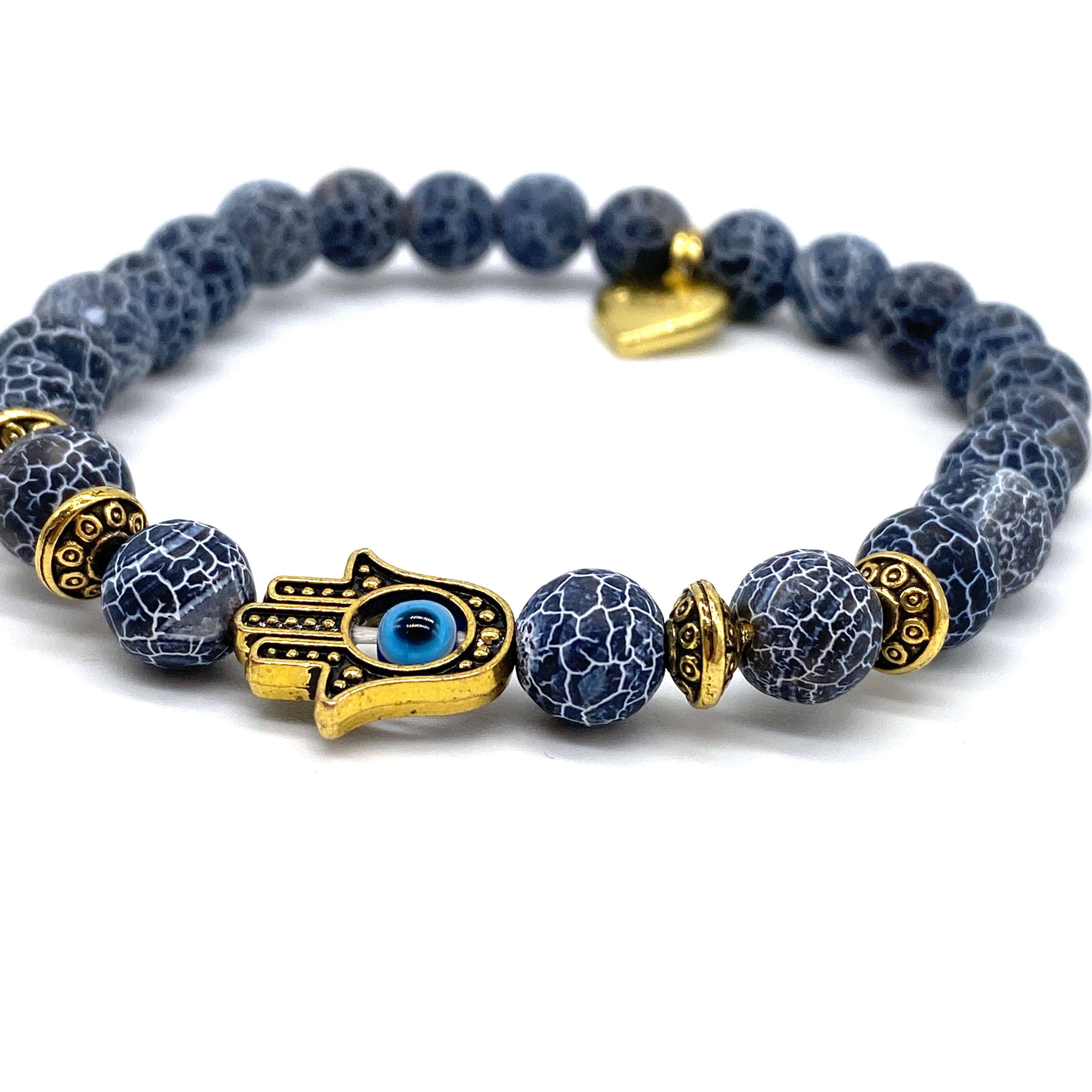 Agate Evil Eye Bracelet