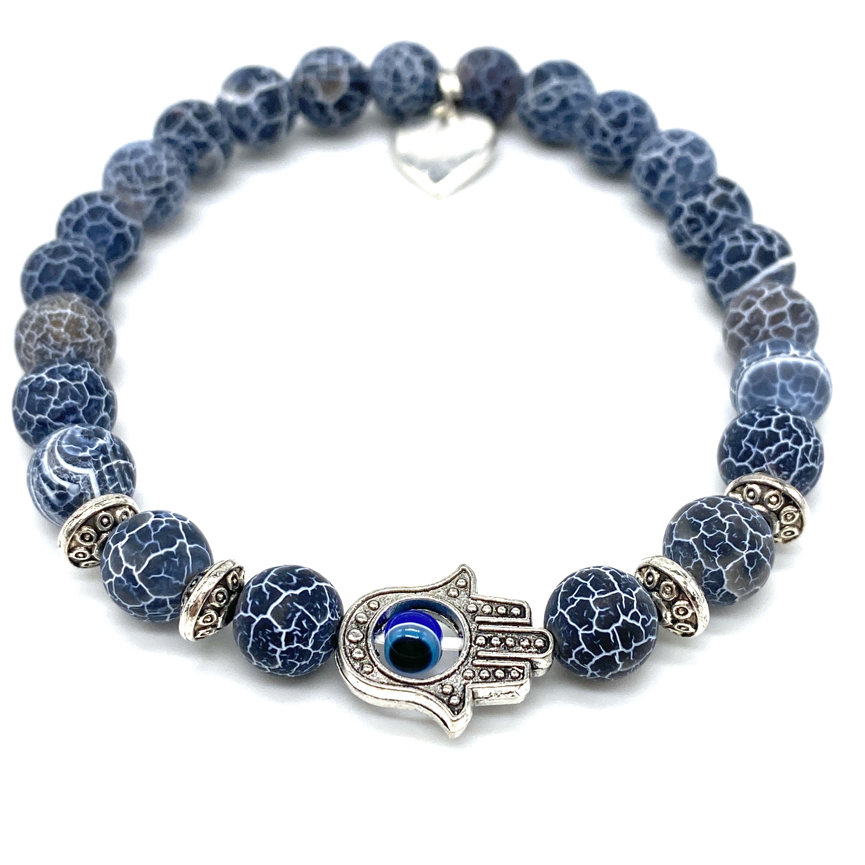 Agate Evil Eye Bracelet