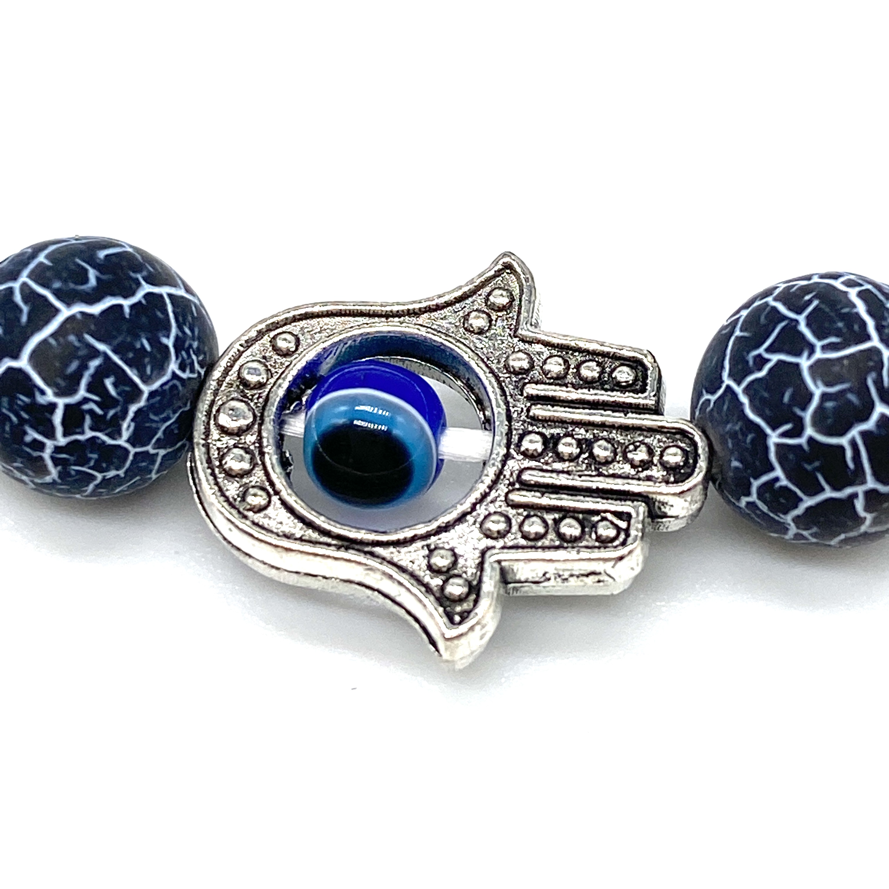 Agate Evil Eye Bracelet