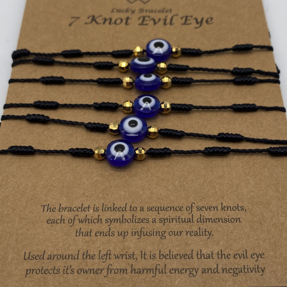 7 Knot Evil Eye Bracelets