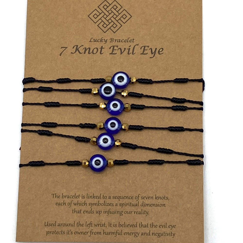 7 Knot Evil Eye Bracelets