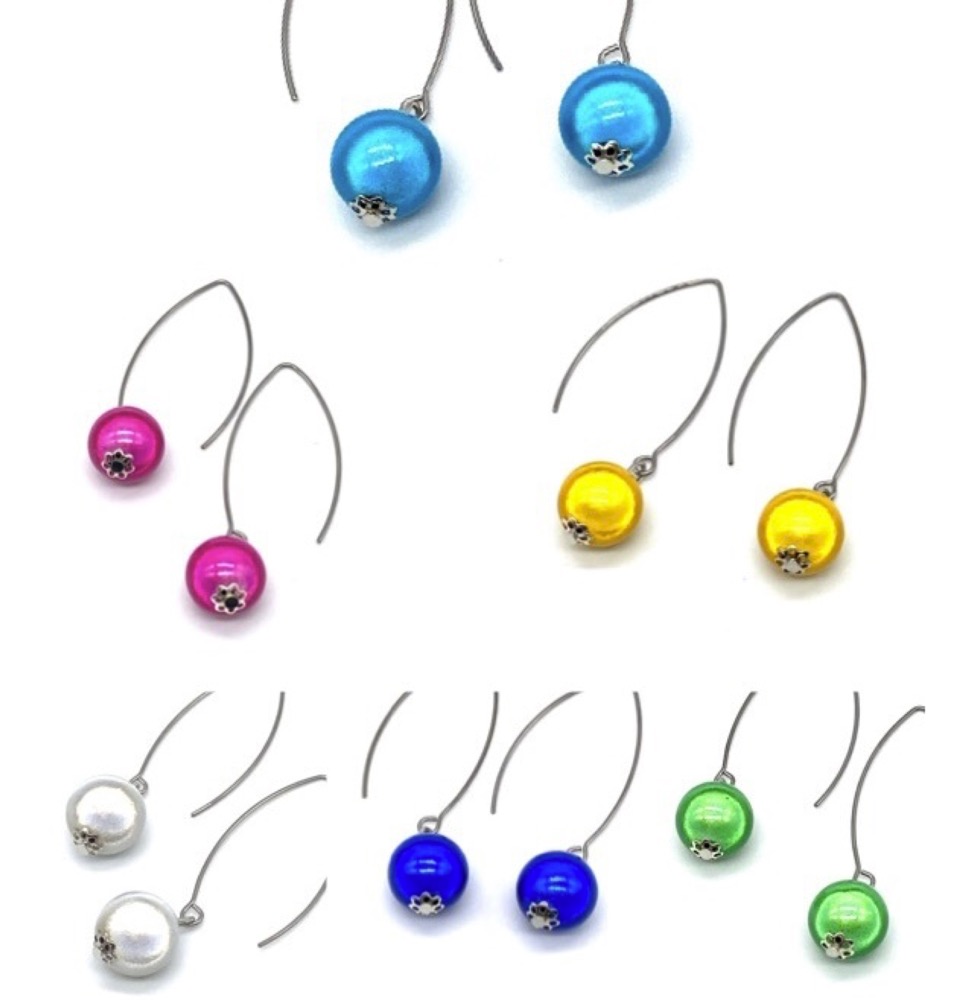 Drop Ball Earrings