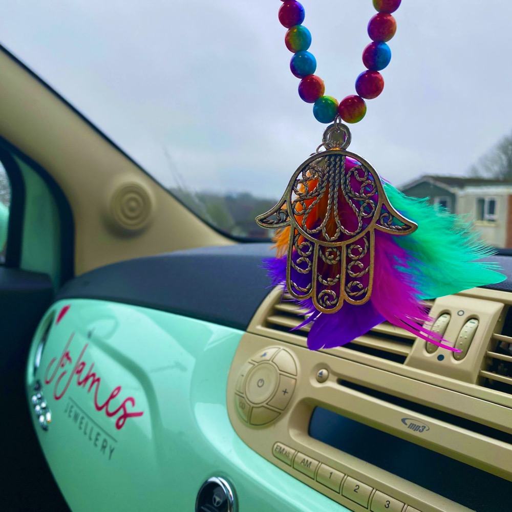 Car Charm Hamsa Hand (New Look)