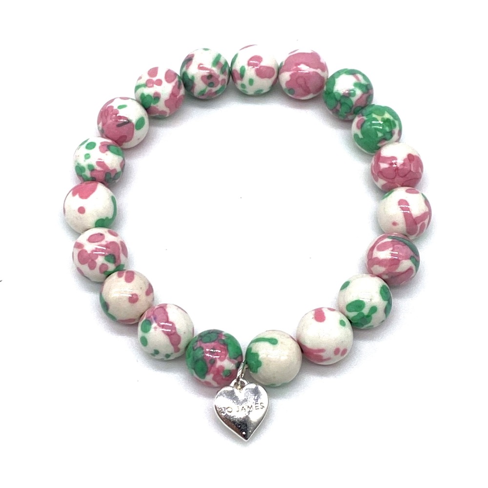 Apple Blossom Jade Bracelet