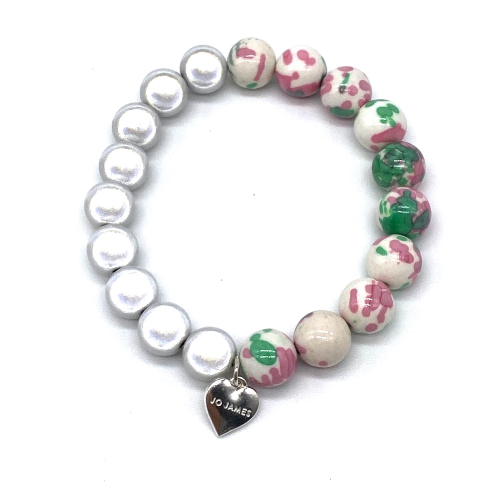 Apple Blossom Jade Bracelet