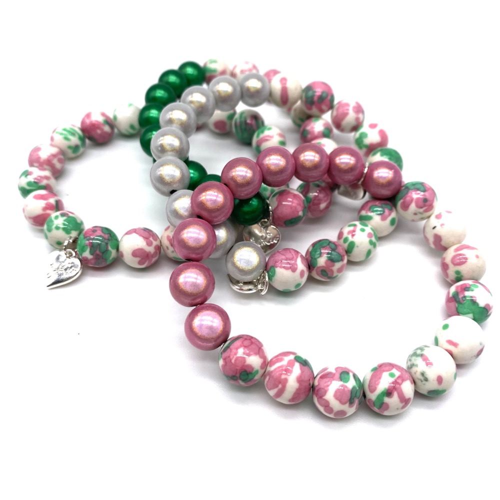 Apple Blossom Jade Bracelet