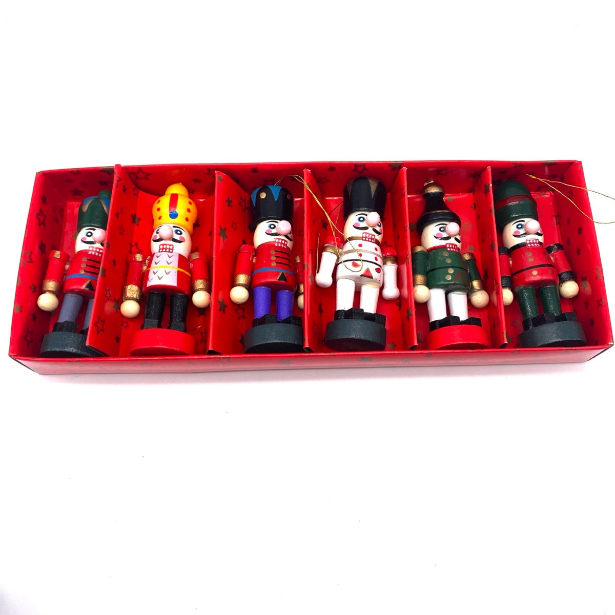 Nutcracker 6 Pcs Wooden Decoations