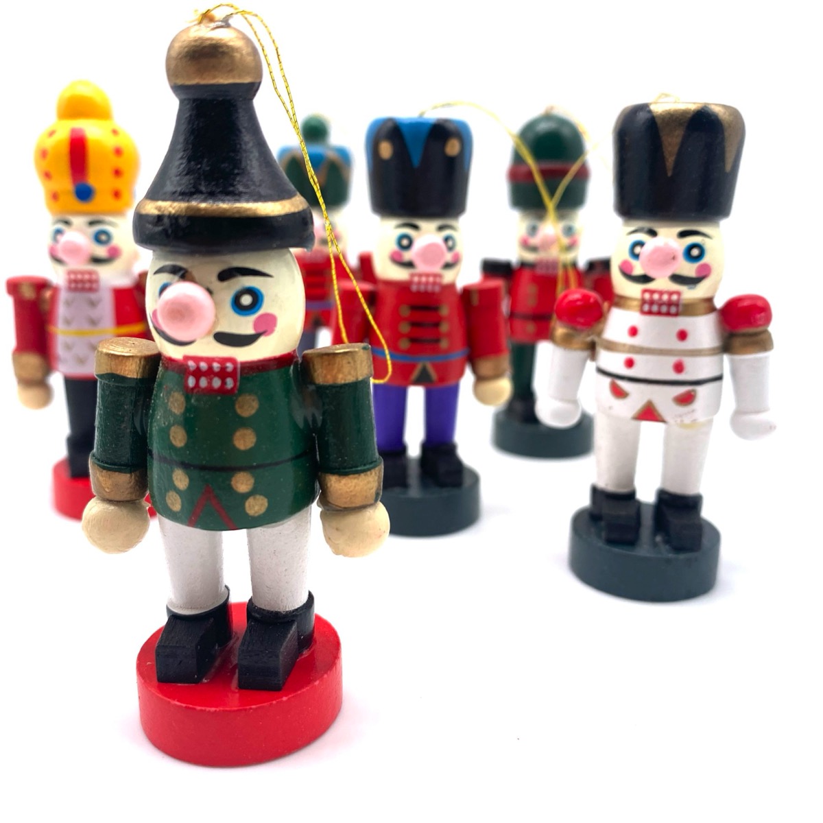 Nutcracker 6 Pcs Wooden Decoations