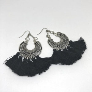 Filigree tassel earrings