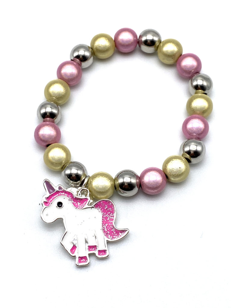 Silver Accent Kids Unicorn Bracelet Made With Love Jo James Jewellery