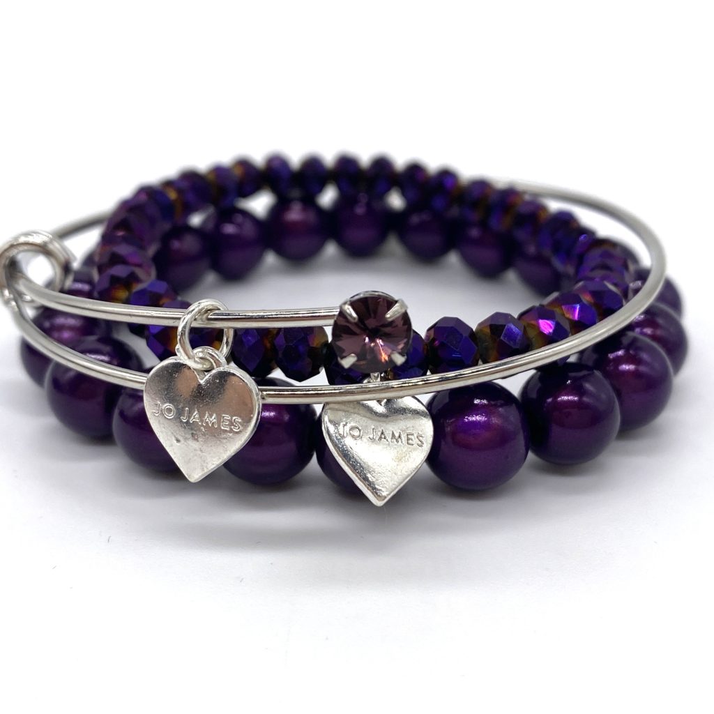 Crystal Spacer Bracelets Made With Love Jo James Jewellery