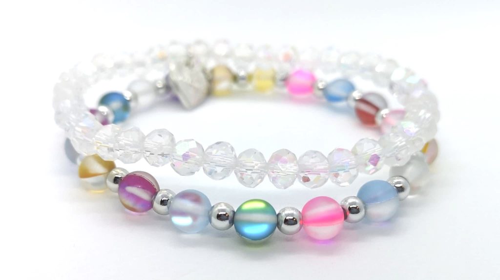 Crystal Spacer Bracelets Made With Love Jo James Jewellery