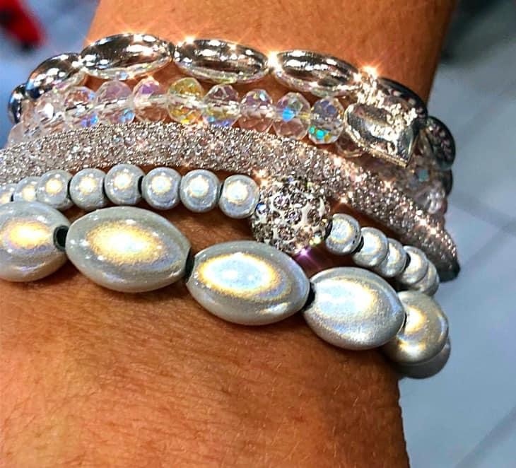 Crystal Spacer Bracelets Made With Love Jo James Jewellery