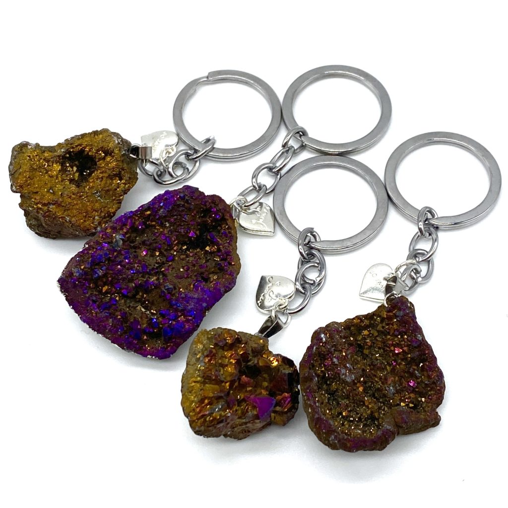 Raw Crystal Keyring Made With Love Jo James Jewellery