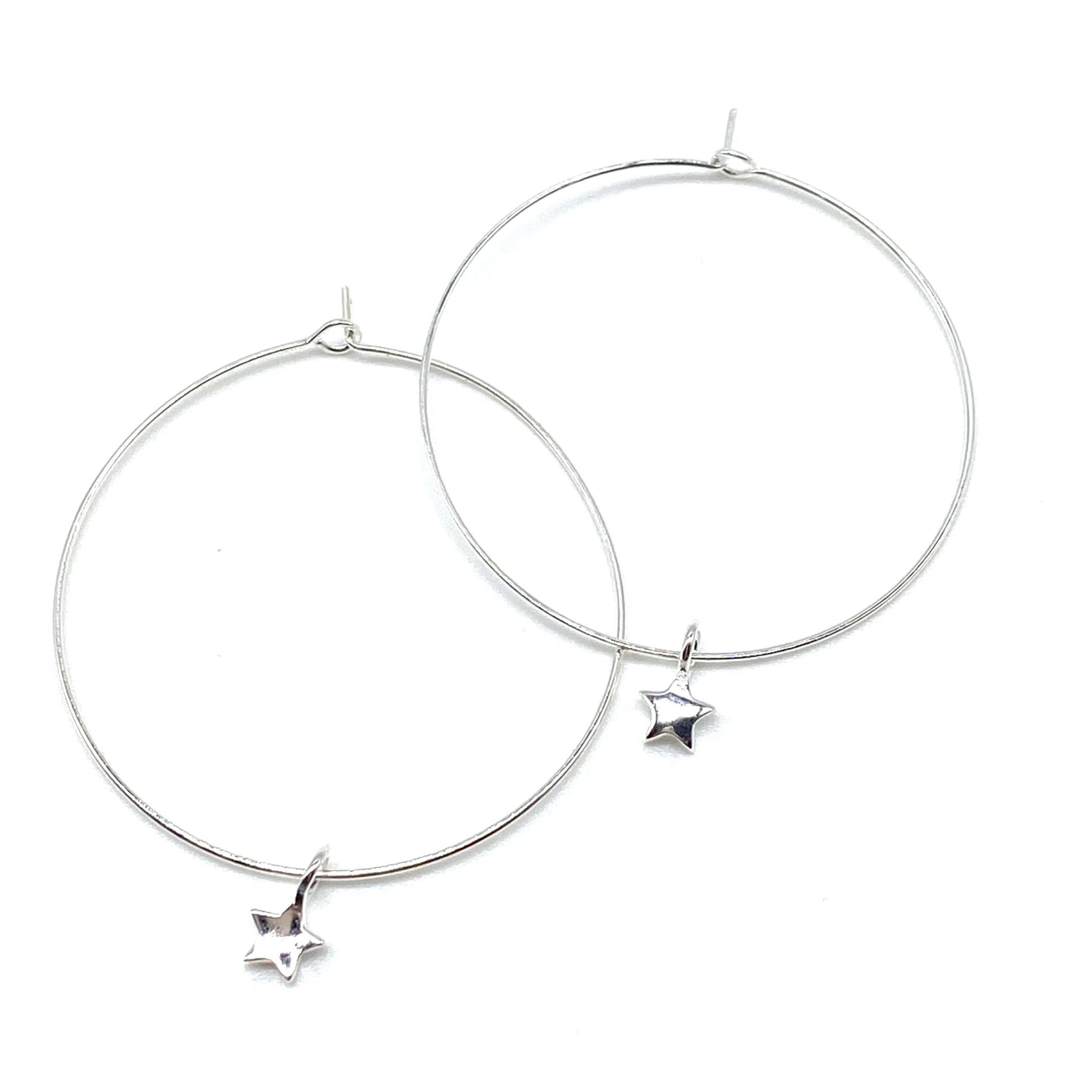 Sterling Silver Hoop Earrings - Made With Love - Jo James Jewellery