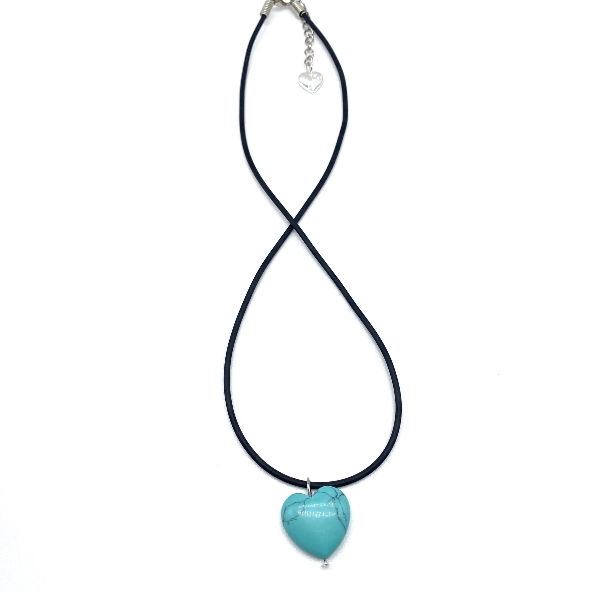 Turquoise Heart Necklace Made With Love Jo James Jewellery
